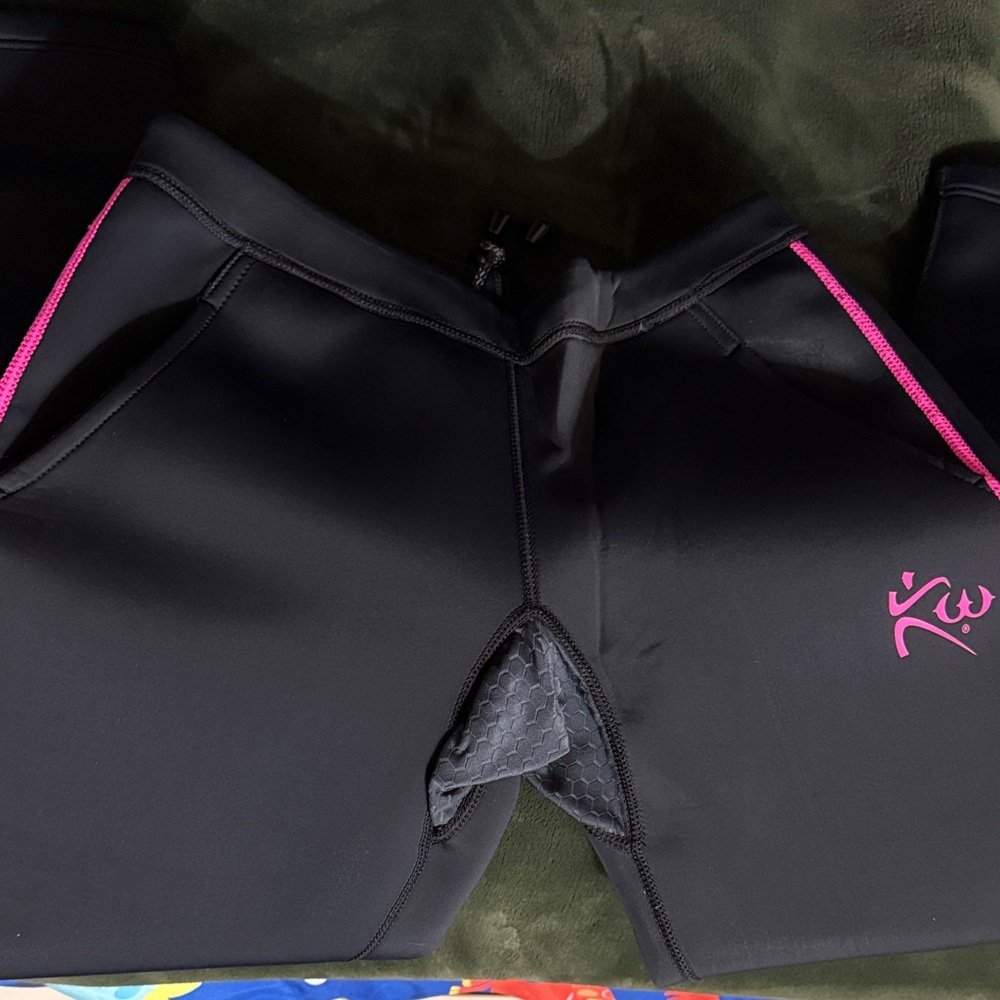 Women's Black and Pink Joggers